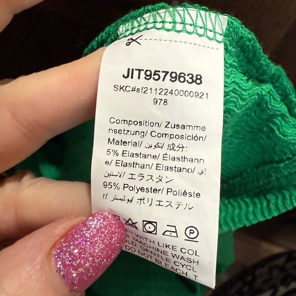 Shein Green Curve Crop Top Size 1X Large - Picture 6 of 9